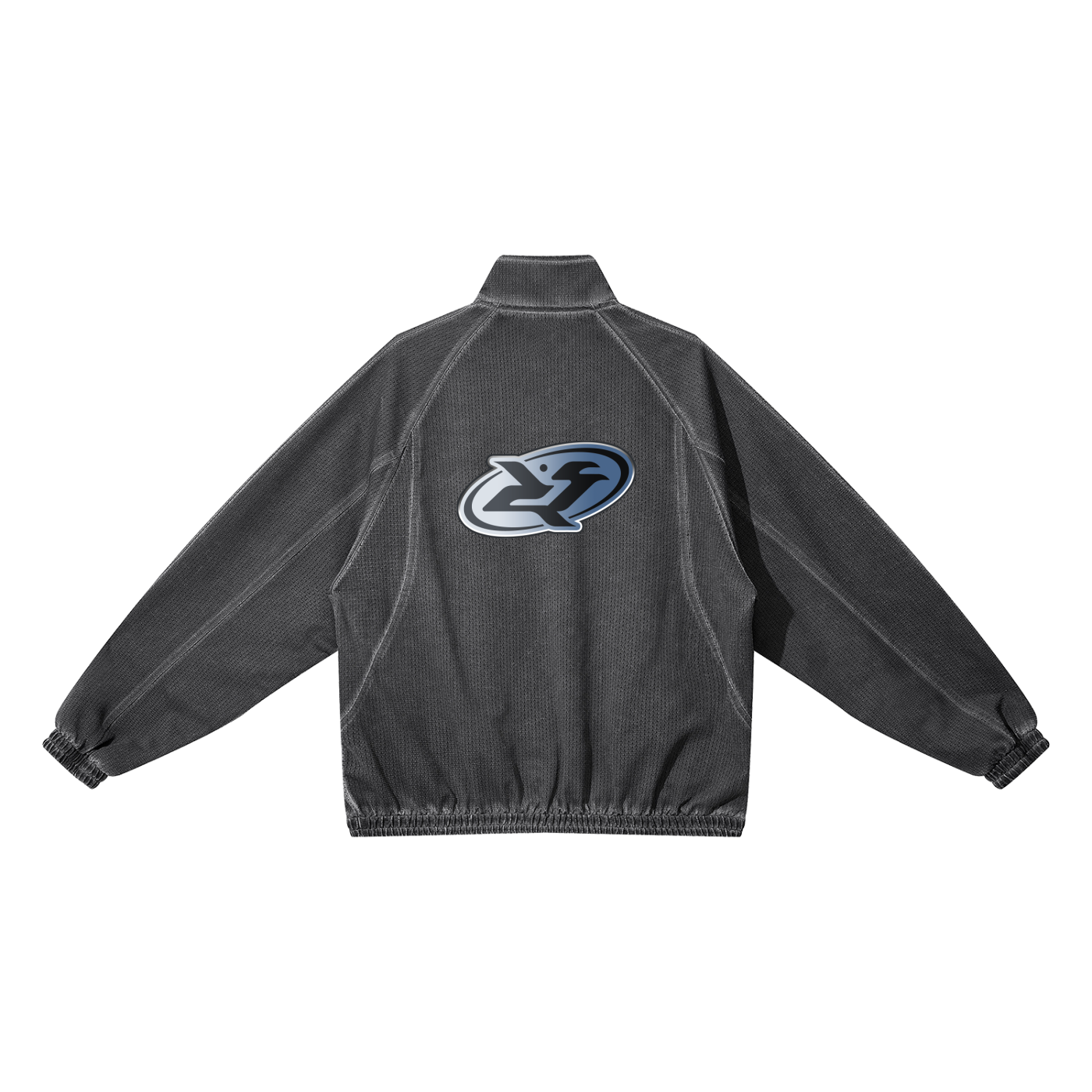 Unisex Vintage Wash Full Zip Mesh Jacket