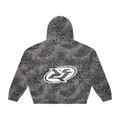 Unisex Vintage Wash Leopard Full Zip Hoodie