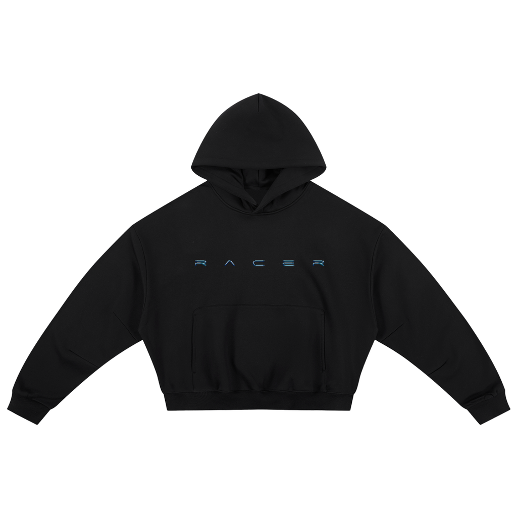 Boxy Racer Darted Sleeve Hoodie