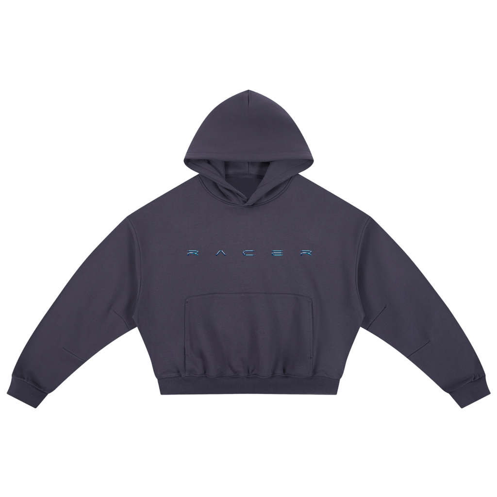 Boxy Racer Darted Sleeve Hoodie