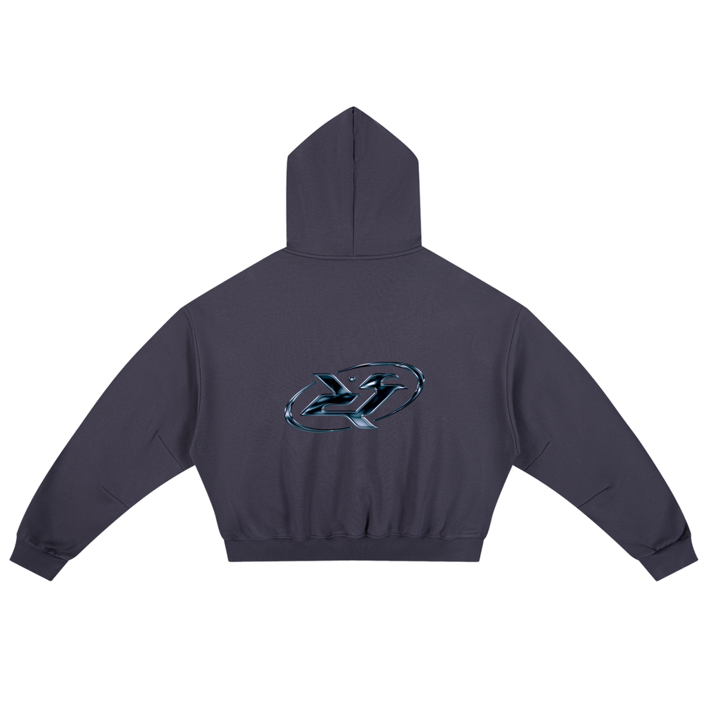 Boxy Racer Darted Sleeve Hoodie
